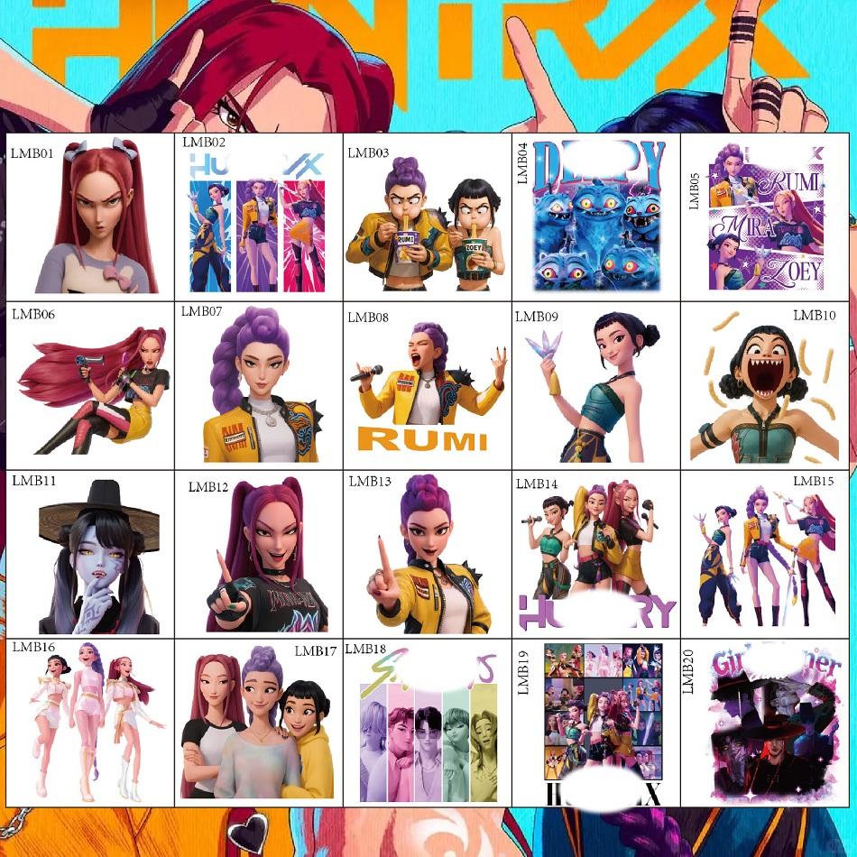 10/20/30 Stück KPop Devil Hunter Anime Peripherie Cartoon Graffiti Kreative Tattoo-Aufkleber Aufkleber niedliche Wassertransfer-Tattoos