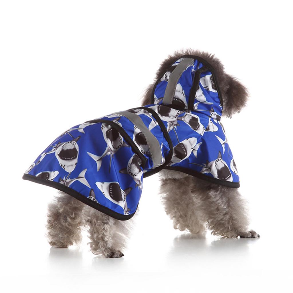 Lightweight Waterproof Rainwear Small To Large Dogs and Puppies Ponchos Hood Reflective Strip Rainwear with Hood