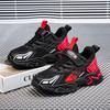 Children's Sports Shoes 2025 New Spring and Autumn Running Shoes Double Mesh Leather Surface Breathable Middle and Older Children's Fashion Velcro N