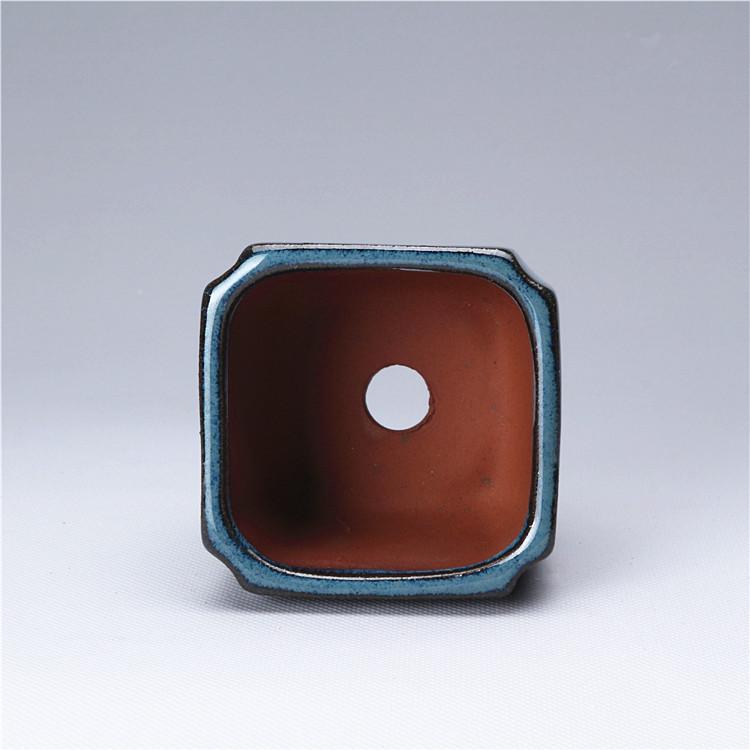 Korean Style Glazed Ceramic Bonsai Pot - Mini Breathable Yixing Zisha for Succulents