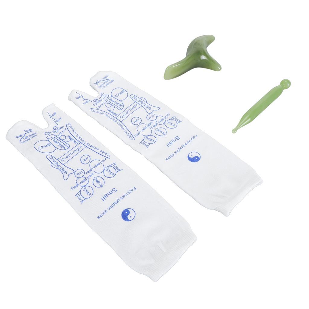 1 Pair Reflexology Socks with Trigger Point Massage Tools Foot Soreness Relief High Elastic Cotton Acupressure Massage Socks