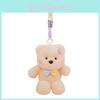 Plush Cute Animal Hanging Toy With Short Faux Fur For Children Travel Doll Bag