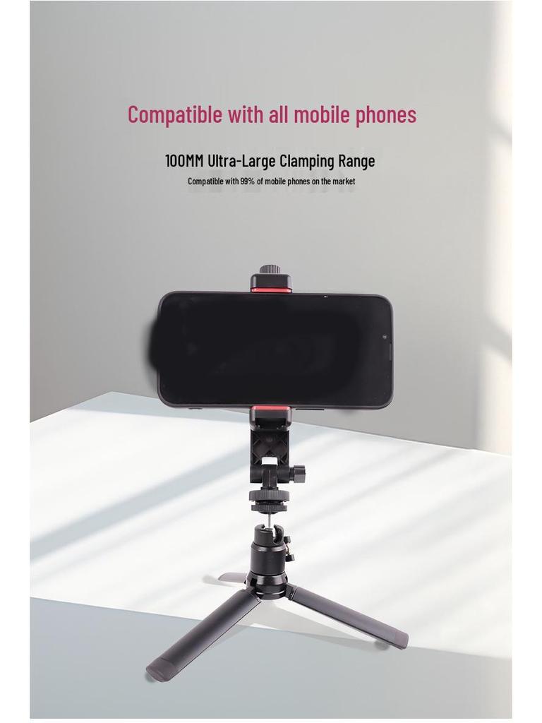 Mehrwinkel-Drehbare Kaltfuß-Handyhalterung für DSLR-Kamera und Live-Streaming