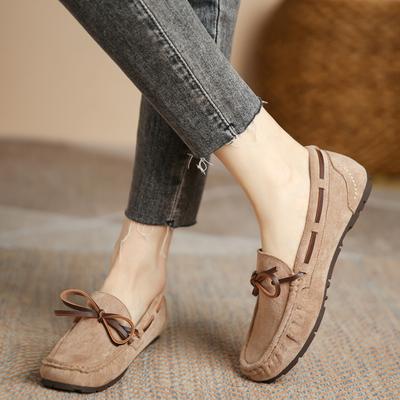 Mode Zachte Antislip Zool Mocassins Dames Casual Strik Flats Schoenen Dames Velours Loafers Knusse Instappers Wandelschoenen Mocasines Mujer