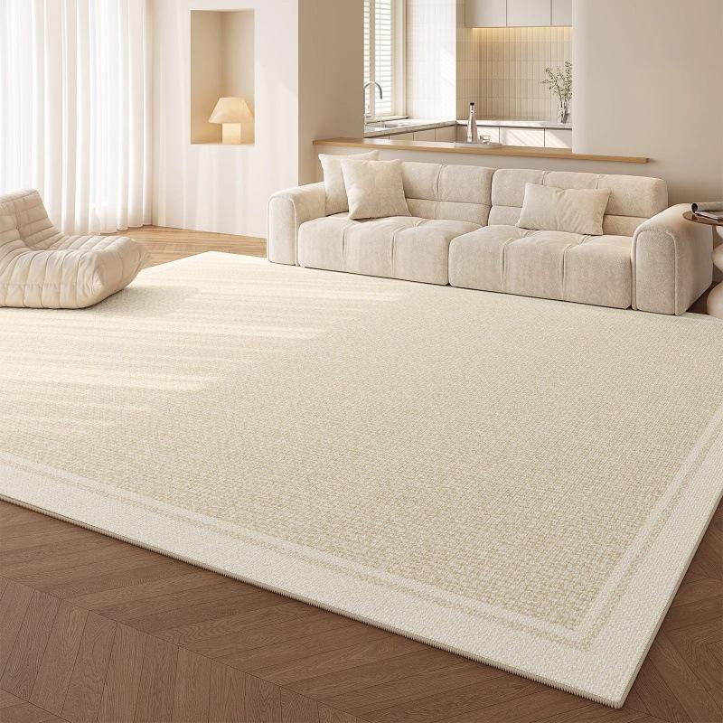 Carpet Living Room 2025 Cream Wind Leave-In Washable Bedroom Bedside Blanket Light Luxury Premium Sand Coffee Table Floor Mat