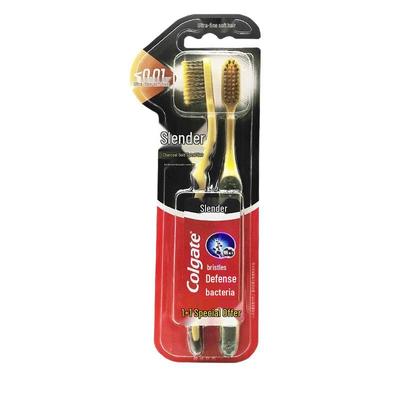 SlimSoft Charcoal Gold Soft Bristle Toothbrush 2-Pack