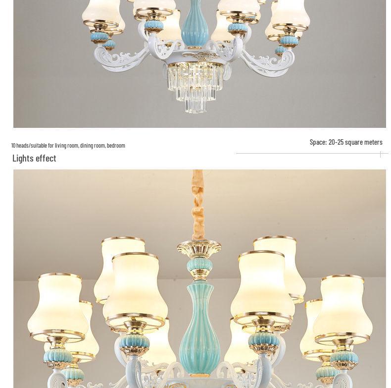 New 2024 European Crystal Chandelier for Living Room and Master Bedroom Luxury Lighting.