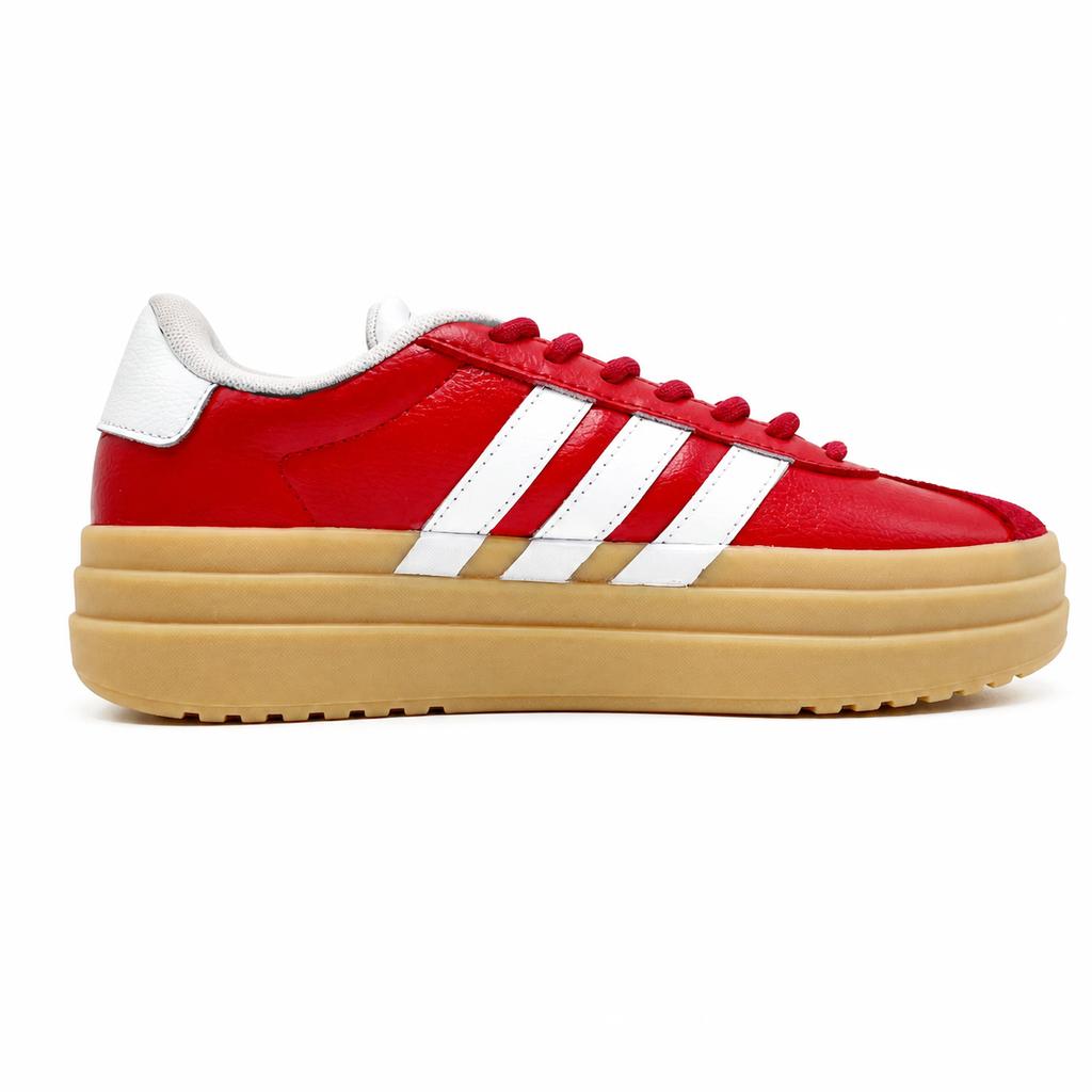 adidas VL Court Bold Lucky Star Slip Resistant Abrasion Resistant Low Top Skateboard Shoes Women's Red Black IH3083(Team2480-)