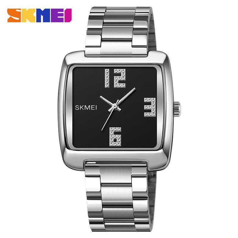Shikemei Square Stainless Steel Men s Waterproof Quartz Business Wristwatch
