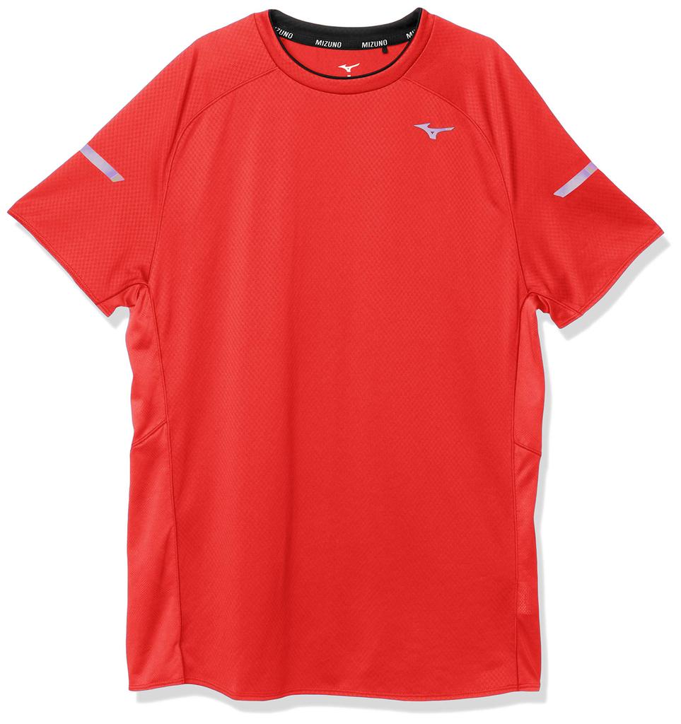 Mizuno J2MA0013 High Risk Red Running Short UV Size M Men's T-Shirt, Sleeve, Protection,