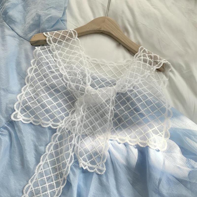 New Style Lace Triangular Binder Headscarf Beige French Farm Style Girl Korean Style Ins Style Lace-Up Hair Band Toe Cap