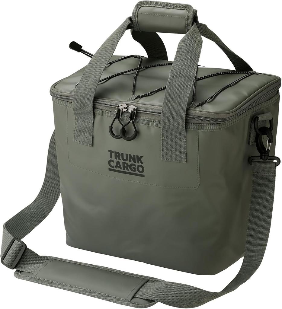 RISU Soft Cooler Cooler Box Trunk Cargo Moss Gray 14L Foldable Storage Camping Outdoor Large Capacity Lightweight Outdoor Waterproof Bag GHON207