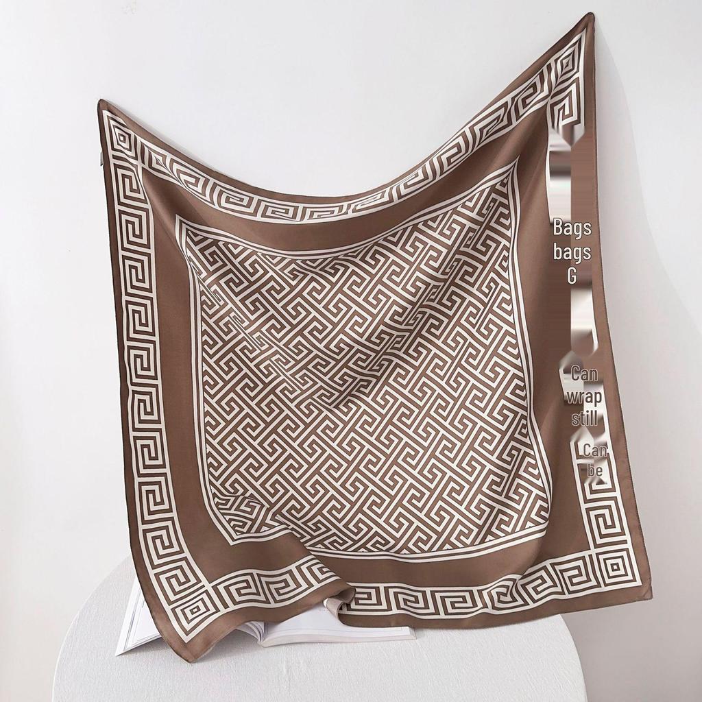 90×90 Großer Hochwertiger Schwarz-Weiß Gestreifter Schal: Professionelle Halsbekleidung, Stirnband & Sonnenschutz-Kopftuch