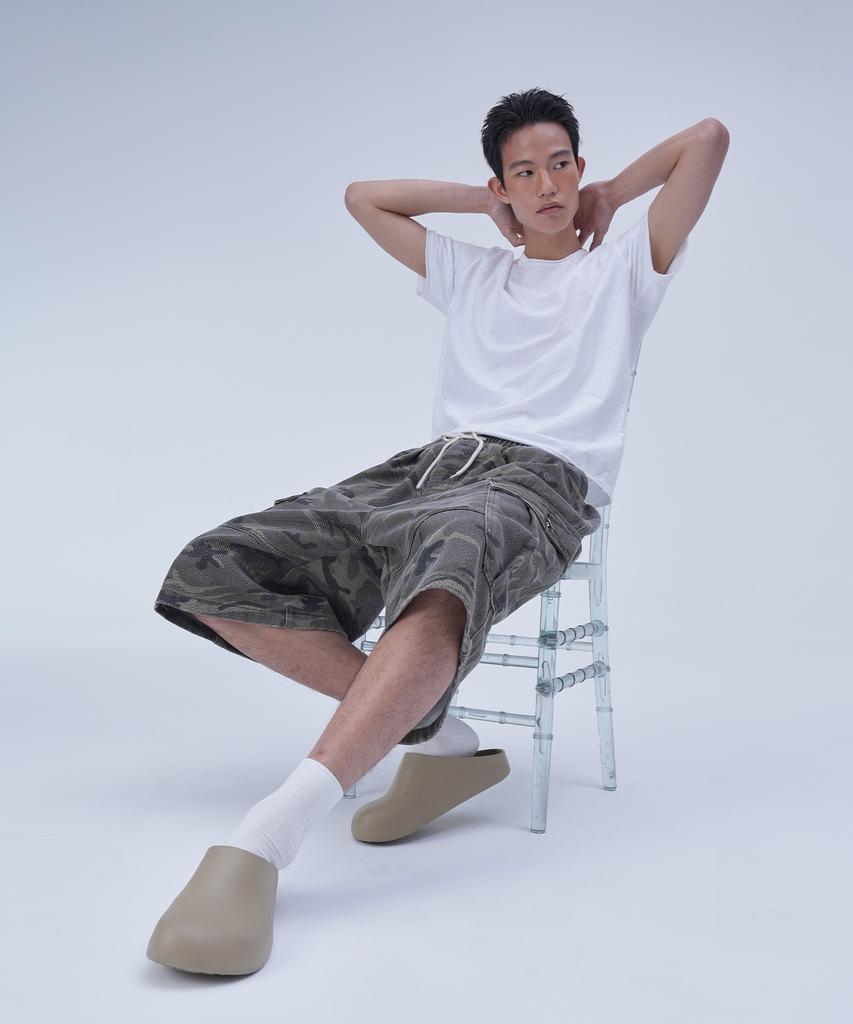 Peulojegteusseuli Signature Cargo Bermuda Pants [Beige Camo]_Hb2183