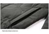 Daqiumen Men's 2025 Winter Mid-Length Hooded Down Jacket
