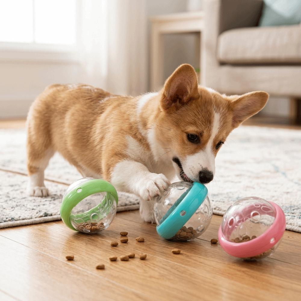 Flying Saucer Shaped Leakage Food Toy Bite Tough Interactive Chew Toy Brain Training