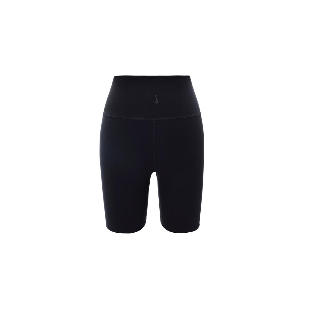 Nike Yoga Luxe Shaping Mid-Rise Fitted Solid Breathable Fitness Shorts Women Shorts Black CZ9195-010