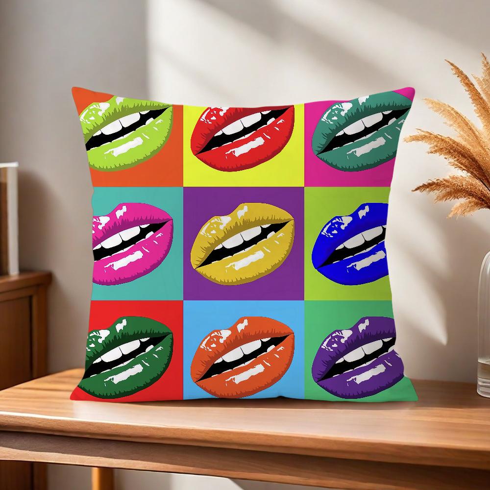 Komfortabelt mykt Blomster Warhol Putetrekk A-Andy for Sofa Stue Hjemmekontor Dekor og Beskyttende Pop-trekk