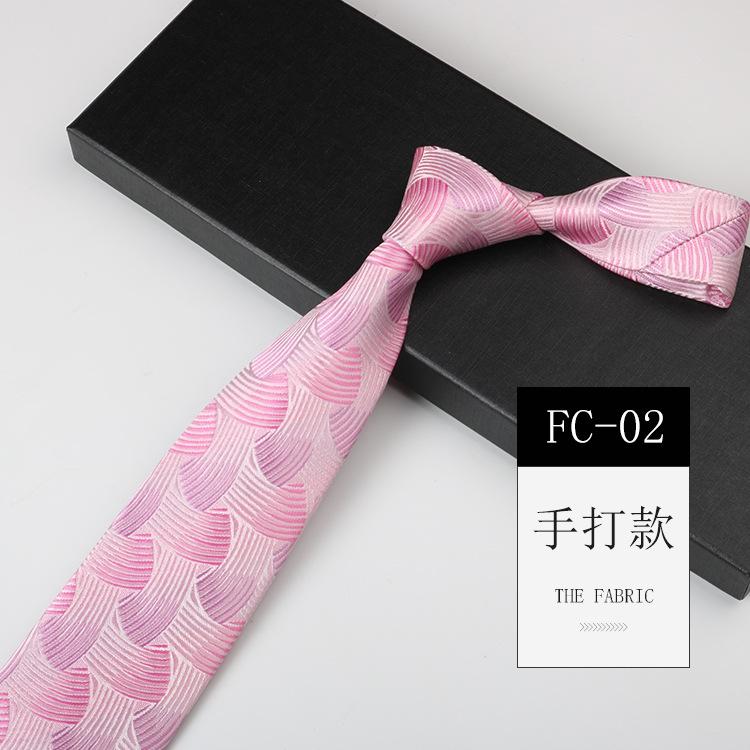 Light Tie Men, Business Banquet Photography Wedding Pink Purple Suit Shirt High-End Pattern Hand Style