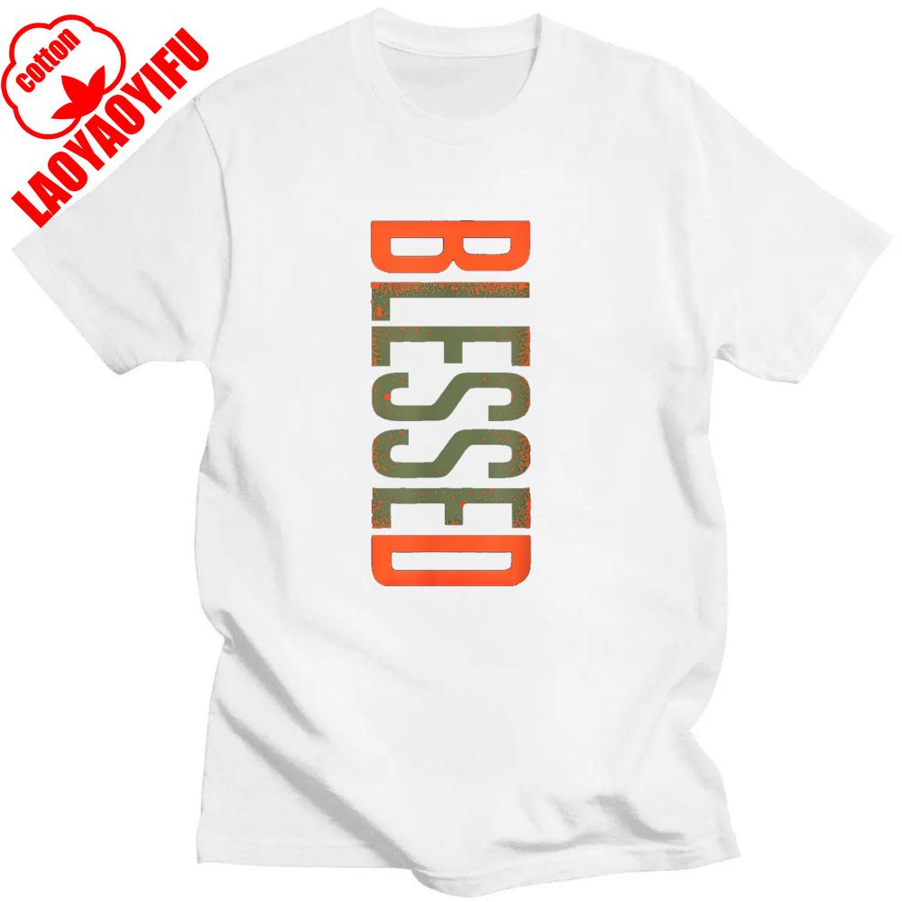 Bless The Olive Army Sun Orange T-shirt Cotton Tops Social Club Printed Hipster Short Sleeve Comfortable Personality Popular