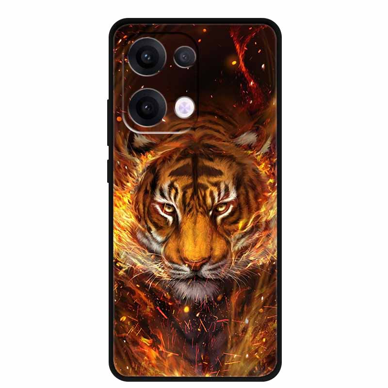 For Oppo Reno13 5G Case Soft TPU Cute Cartoon Silicon Back Cover for Oppo Reno 13 Pro Phone Cases Reno13Pro 13Pro 5G Black Shell