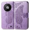 For ZTE Blade A73 5G Etui Sommerfuglmønster Telefon Lommebokdeksel med Håndleddsstropp