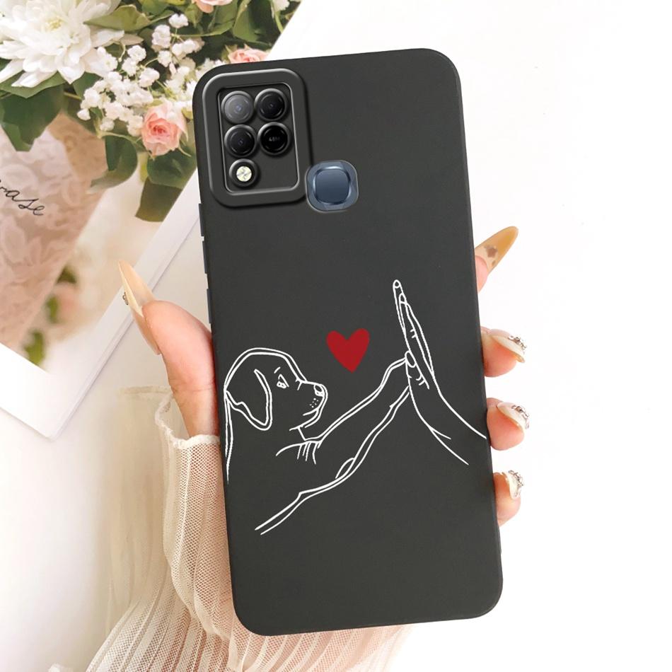 For Infinix Hot 10T 10S NFC 10i X659B X658E X689 X689C Cute Cat Flower Butterfly Cartoon Shockproof Soft Silicone Phone Case