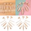 Wooden Pasta Rolling Pin With Textured Surface For Kids Diy Craft And Play