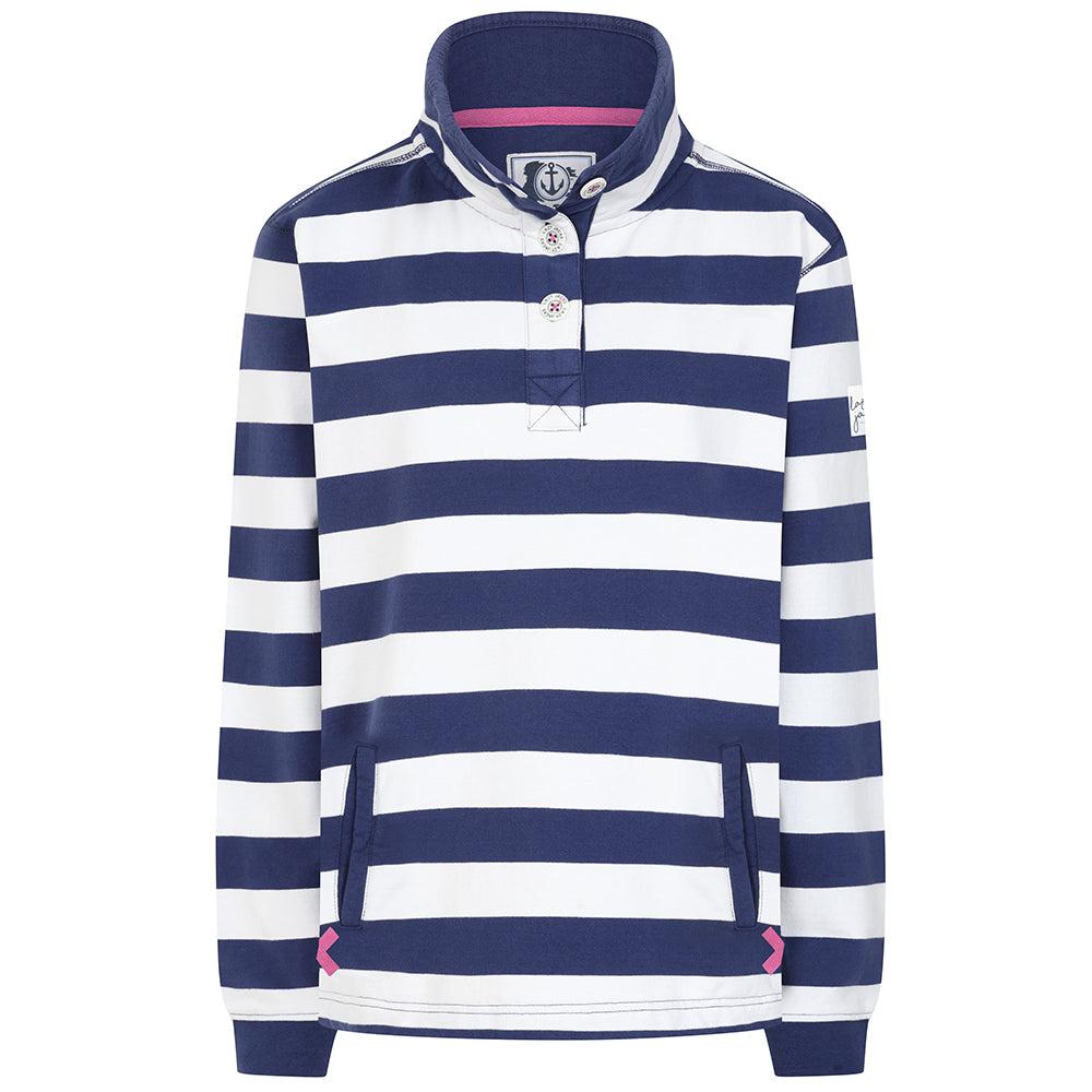 Lazy Jacks Womens/Ladies Button Neck Sweatshirt