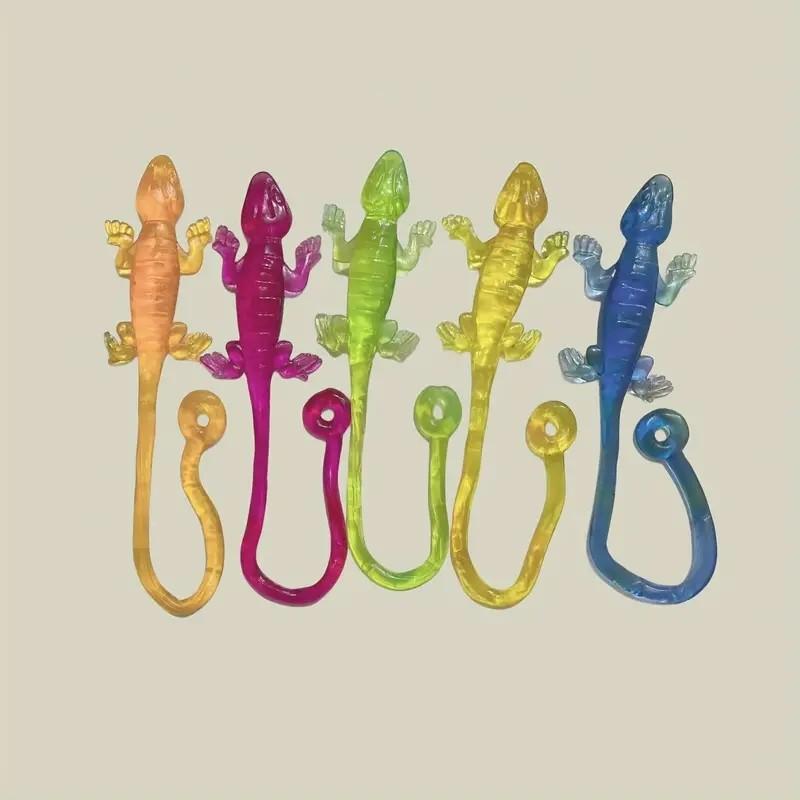 5/10/20 PCS Elastic Reptile Toys Christmas Gifts Sticky Fidget Stuffing Kids Gecko Funny Target Ball
