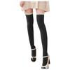 Women's Thick Knit Over Knee Socks Cotton Thermal Thigh High Long Socks with Lace Trim Stretchy Warm Legwear for Winter and Casual Wear