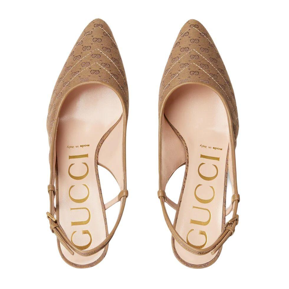 Gucci Mini Double G Sling Back Pumps 658280 99WO0 2621