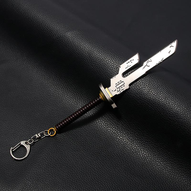 Japanese Anime Mini Alloy Weapon Model Keychains Cosplay Sword Pendant Key Ring Katana Backpack Keychain For Men Jewelry Gifts