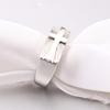 Stainless Steel Cross Rings for Men, Silver and Gold - Toned, with Exquisite Sunburst Pattern