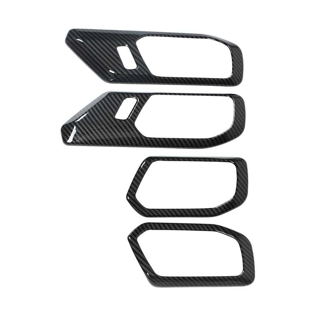 Carbon Fiber Style Inner Door Handle Decoration Cover Trim Replacement for Ford Bronco 2021 Up