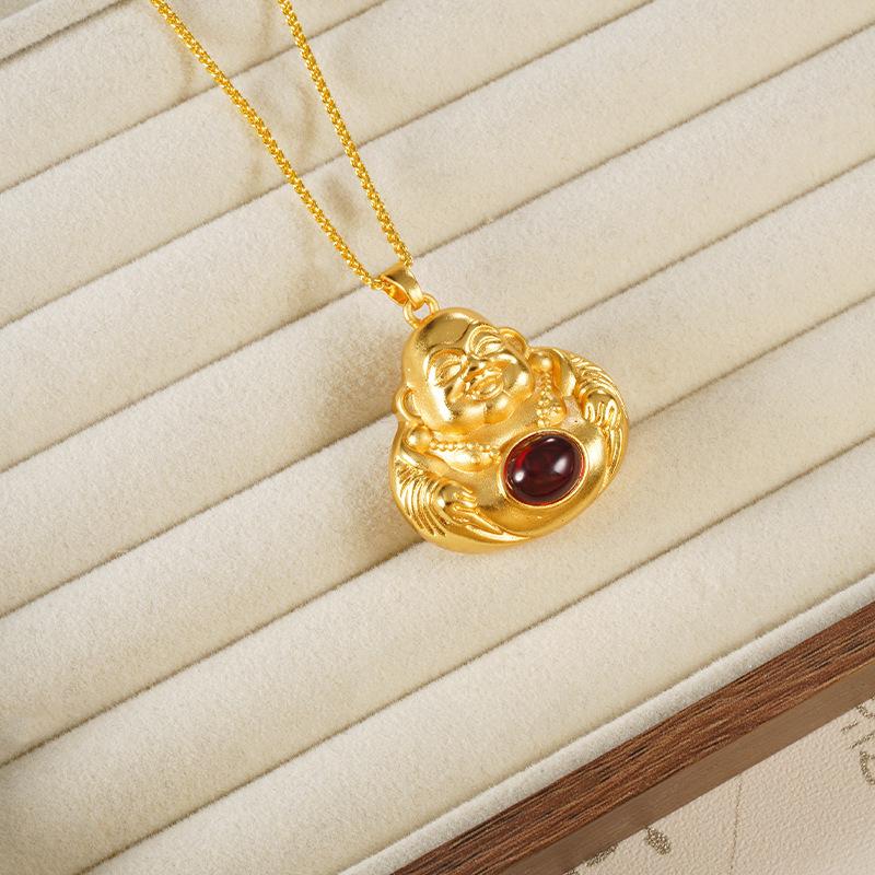 Maitreya Buddha Luxury Belly Buddha Country Jewelry Necklace Pendant 60CM(Necklace Long)