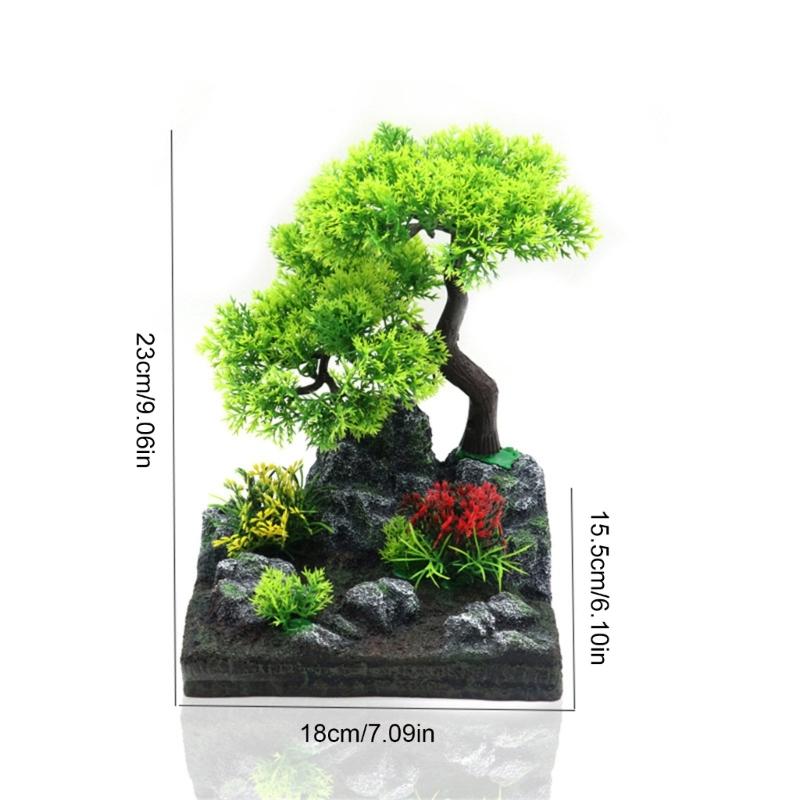 Fishtank Artificial Plant Landscape Fish Tanks Decorations for Aquariums Terrarium Shrimp Tree Ornaments Habitat