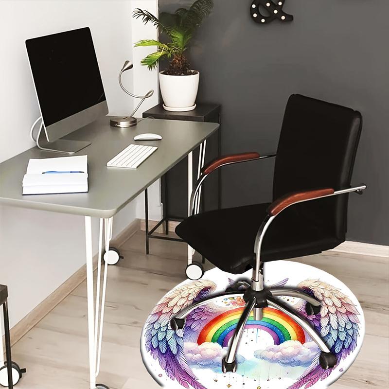 

1pc Office Carpet Chair Mats Rainbow Wings Fantasy Artwork Perfect for Decorating Office Chairs, Living Rooms, Or Bedrooms.YDT115 80cm by 80cm