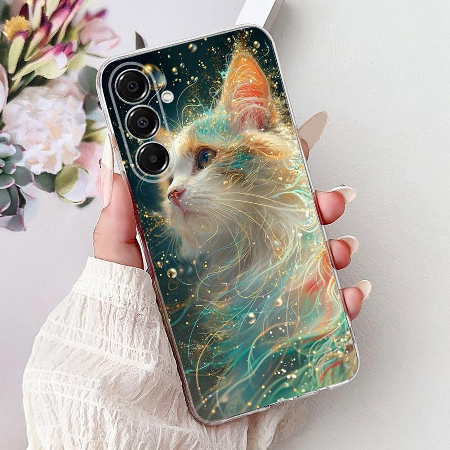 For Samsung Galaxy A17 5G Case SM-A176B New Cat Butterfly Painted Cover Soft Slim Phone Case For Samsung A17 A 17 5G Fundas Bags