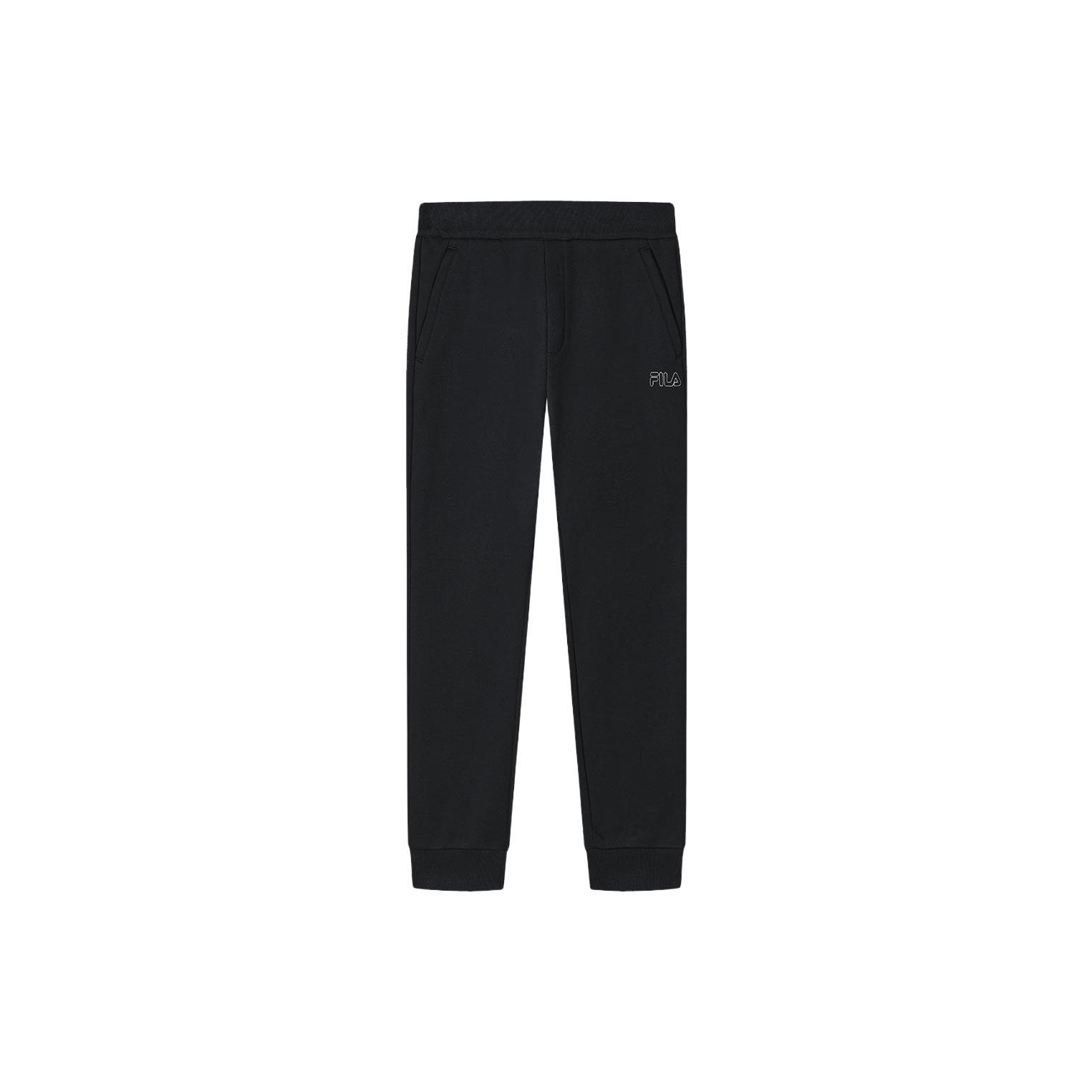 

FILA Solid Logo Casual Knit Sports Pants Men pants Black F11M348603F-BK L