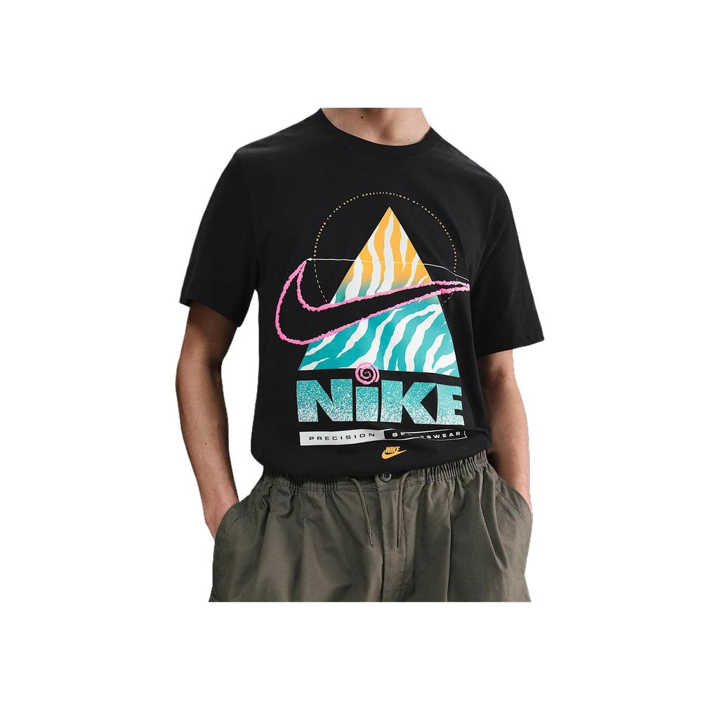 Nike Comfortable Soft Fashionable Versatile Gradient T-Shirt Men Tops Black HV9150-010