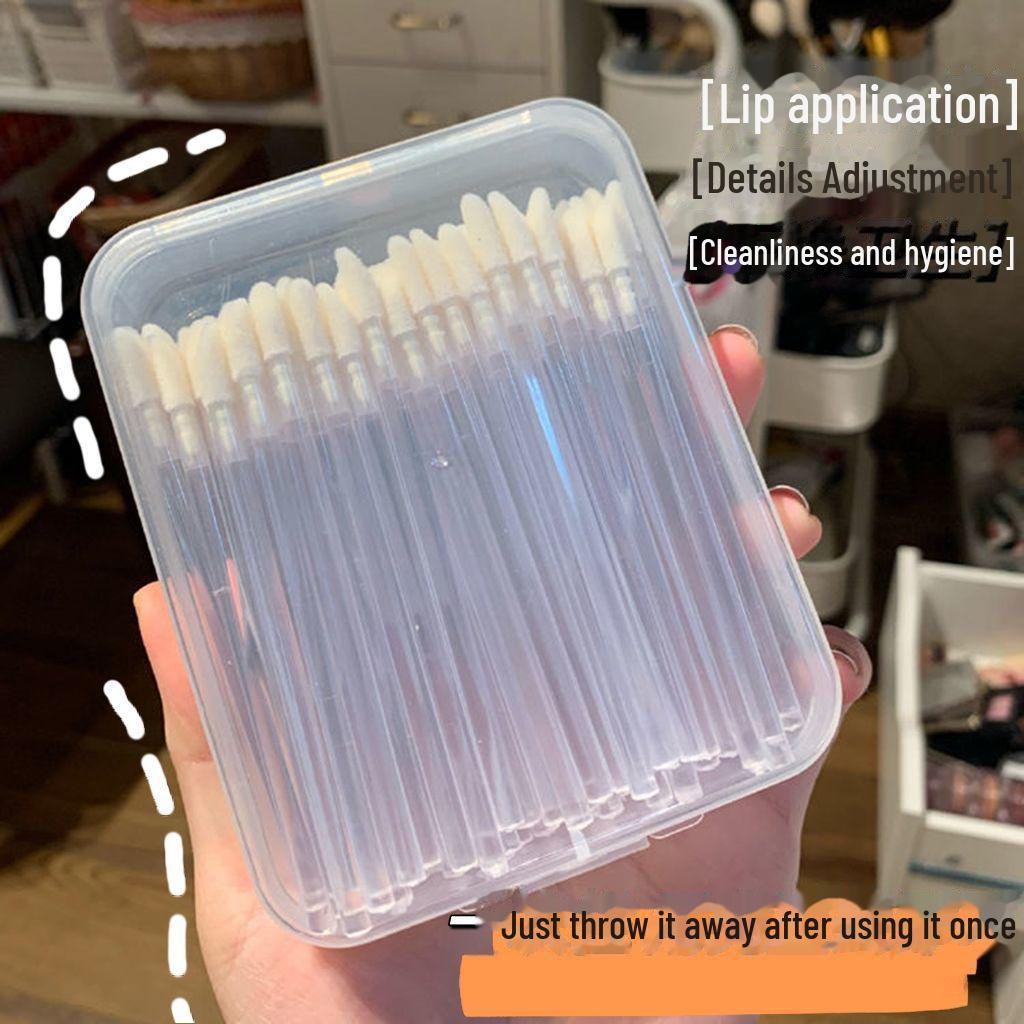 Portable Disposable Lip Brush Stick with Independent Packaging for Precise Lip Makeup Artists. Ideal for Lipstick, Lip Glaze, and Face Makeup.