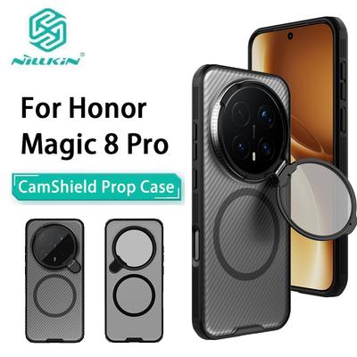 Per Custodia Telefono Honor Magic 8 Pro Nillkin CamShield Prop Versione Trasparente Magnetica Guscio Rigido PC+TPU Copertura Posteriore Antiurto