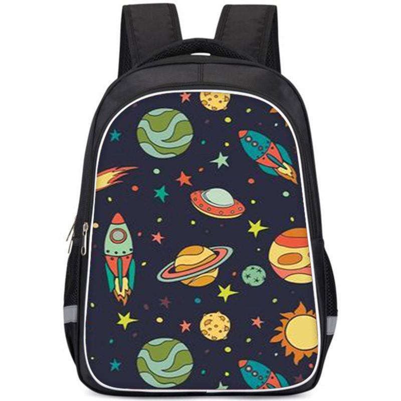 Large Capacity Lightweight 3d Backpack For Kids Oxford Cloth Unisex School Bag