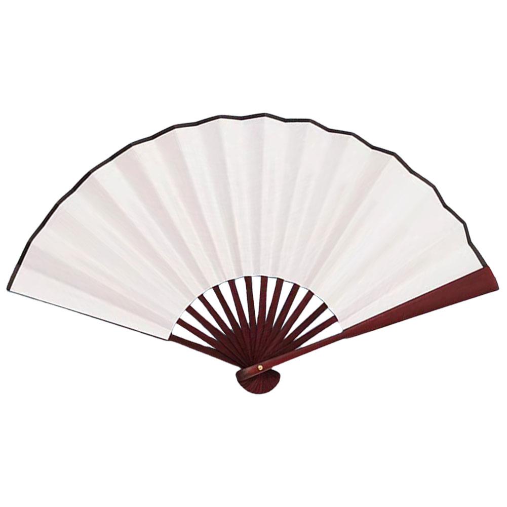 

10-дюймовый веер для самостоятельной росписи, старинный ручной веер из шелковой ткани, складной веер в китайском стиле для свадебной вечеринки и украшения дома белый