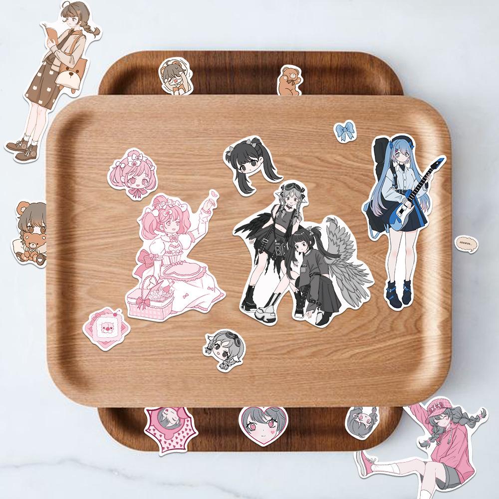 8 Kawaii Salt Sweet Girl Stickers Waterproof Diary Hand Account Stickers Gu Card Stickers DIY Decorative Stickers Ins Stickers