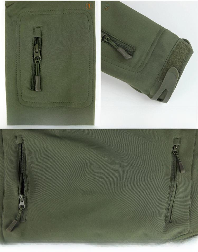 Men's Waterproof Windproof Soft Shell Jacket for Autumn/Winter - Warm, Velvet-Lined for Mountaineering, Skiing, and Cycling.