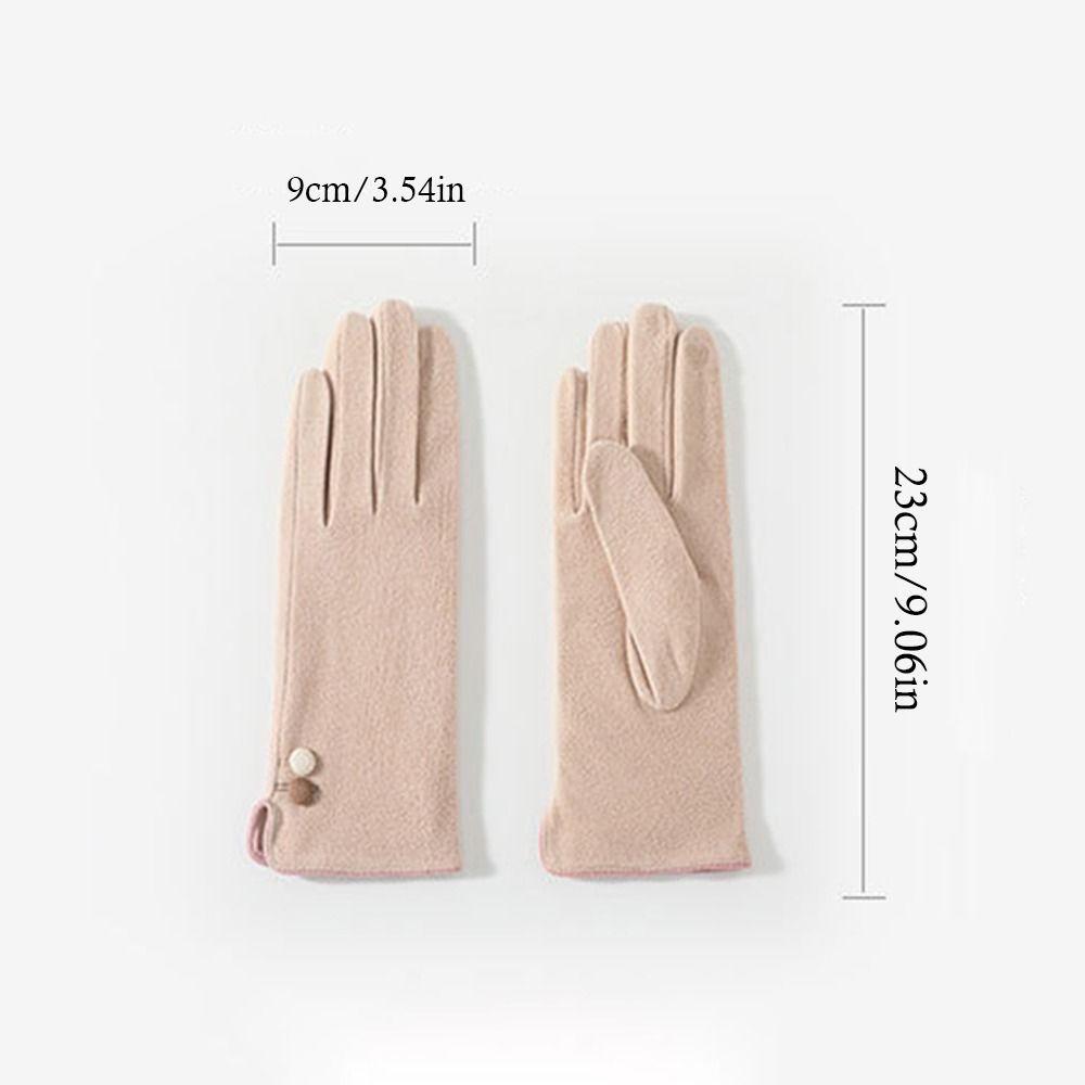 Windproof Cold Proof Warm Gloves Thickened Cycling Driving Gloves Daily Mittens  for Women Girls