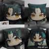 Xiao Cute Genshin Impact Cushion Cover Natural Linen Organic Fabric Double-Sided Printing Sofa Home Decor Gift Pillow Case