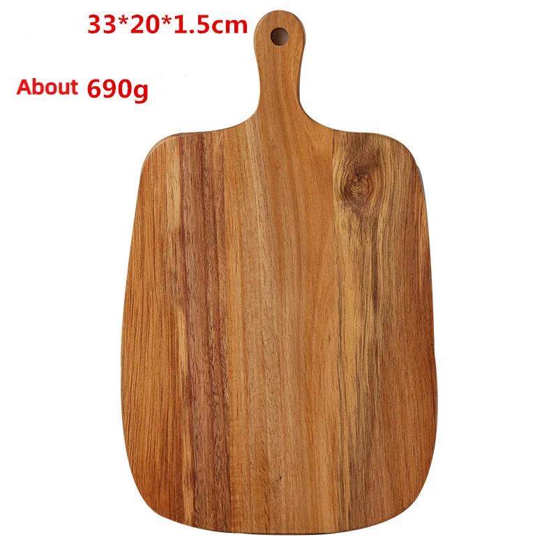 Portable Acacia Mangium Solid Wood Chopping Board Outdoor Camping Cheese Fruit Deli Cutting Board Household Kitchen Accessory